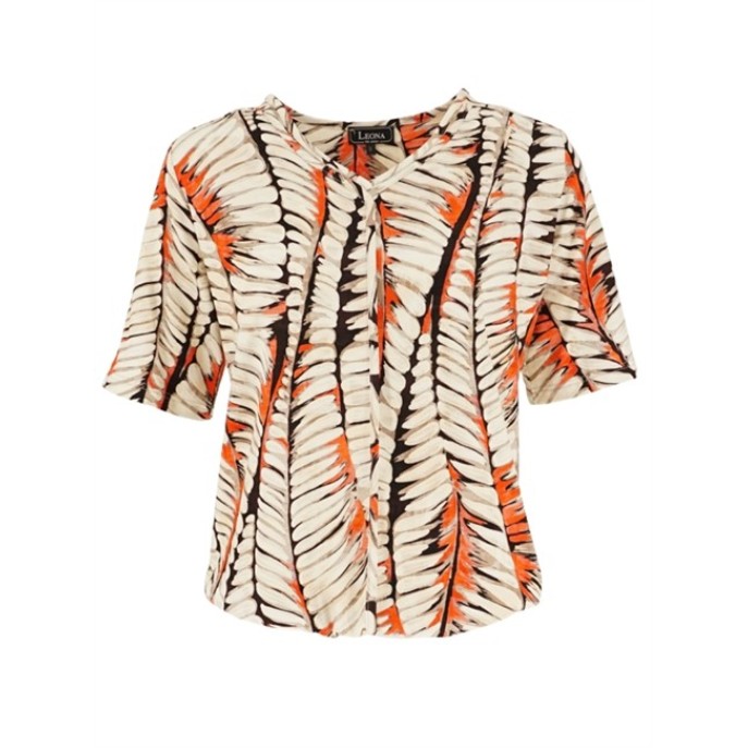 Leona Per Donna T-shirt Blouson 261.2018 Coraal